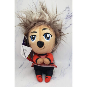 Sing 2 Ash Porcupine Plush 7” Red Jacket Black Plaid stuffed Toy New With Tags